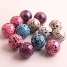 Kwoi vita 20mm 100pcs bright black bird splash ab beads for Chunky beads Necklace Jewelry 2024 - buy cheap