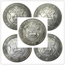 Набор из 5 предметов (1891-1902), немецкая монета «East Africa 1», «Rupie Coin», «guilemus II», «Imperator», с серебряным покрытием 2024 - купить недорого