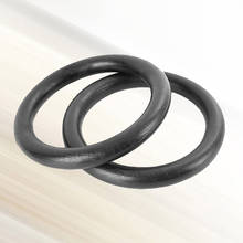 1 пара колец для фитнеса из АБС-пластика, Олимпийские гимнастические кольца, тянущиеся кольца для силовых тренировок по подбородку (черные) 2024 - купить недорого