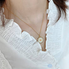 Amaiyllis 925 Sterling Silver Minimalist Chrysanthemum Necklace Pendants Chic18k Gold Pendants Necklace For Female Jewelry 2024 - buy cheap