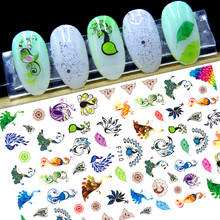 Calcomanías autoadhesivas 3D para uñas, pegatinas de plumas de pavo real, Mandala y pájaro para manicura, decoración artística de uñas 2024 - compra barato