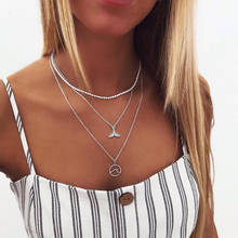 Vintage Gold Wave Fishtail Multi Layer Collar Statement Chain Neckalce Women 2019 Choker Pendant Fashion Jewelry Accessories 2024 - buy cheap