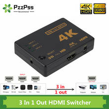 Pzzpss 4k 2k hdmi cabo divisor 1080p vídeo switcher adaptador 3 entrada 1 saída porta hdmi hub para xbox ps4 dvd hdtv computador portátil 2024 - compre barato