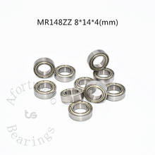 MR148ZZ 8*14*4(mm) 10 piezas envío gratis ABEC-5 teniendo Metal sellado miniatura minirodamiento MR148 MR148ZZ cromo rodamientos de acero 2024 - compra barato