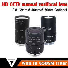 Lente de enfoque Manual de 2,8-12mm, 5-50mm, 6-60mm, HD megapíxeles, CS, Zoom Varifocal, IR, CCTV, para caja de cámara de seguridad CCTV 2024 - compra barato