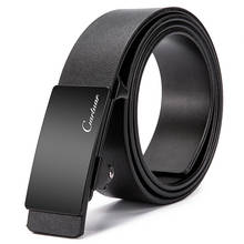 New Belt Genuine Leather Men Belt High Quality Fashion Man Jeans Belts Automatic Buckle Alloy Mental Black Belt Ceinture Homme 2024 - buy cheap