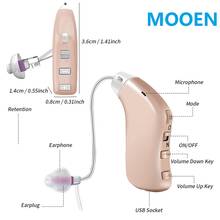 Слуховой аппарат, перезаряжаемый мини-усилитель слуха, Регулируемый тон, усилитель звука для пожилых людей, USB 2024 - купить недорого
