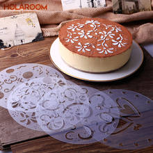 Holaroom 4 pçs/lote Stencils Decoração Do Bolo Cookie De Fondant Moldes Spray Eco PP DIY 8 polegadas Sobremesa de Chocolate Ferramentas de Padaria 2024 - compre barato