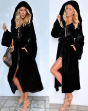 Winter Warm hooded Large size Long Solid color Faux Fur Coat 2019 New Casual Long sleeve Women Fur Jacket Outwear Y27 2024 - buy cheap