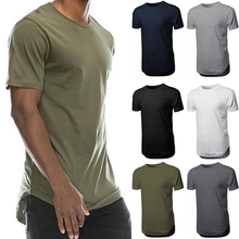 T-Shirt Men Short Sleeve Solid Colour Harajuku Tees Tops Summer Casual Streetwear Tshirts Gym Bodybuliding Slim Fit Shirts 2024 - buy cheap