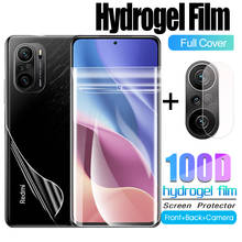 Película de hidrogel esmerilada 3 en 1 para Xiaomi Redmi K40 Pro + película protectora de pantalla de lente de cámara para RedmiK40 Pro + redmyk40 pro + sin vidrio 2024 - compra barato