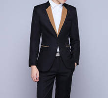 Costume Homme One Button Groomsmen Notch Lapel Groom Tuxedos Men Suits Wedding/Prom Best Man Blazer ( Jacket+Pants+Tie) 2024 - buy cheap