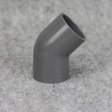 PVC Water Supply Pipe Fittings 45 degrees Elbow Connectors Plastic Joint Irrigation Water Parts 1 Pcs 2024 - buy cheap