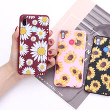 Силиконовый чехол для телефона Samsung S8 S9 S10 S10e Plus Note 8 9 10 A7 A8 Daisy Sunflower Cute Plant, чехлы 2024 - купить недорого
