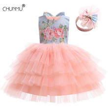 Toddler Baby Girl Infant Dress Lace Cake Tutu Baby Girl Wedding Party Dress Princess Kids Dress for Baby 1st Year Birthday 2024 - buy cheap