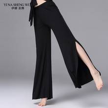 Pantalones largos de práctica de danza del vientre para mujer, trajes de danza del vientre elásticos divididos, cómodos 2024 - compra barato