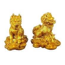 2 pcs Chinese kirin Figurines Resin Feng Shui Animal Decoration Modern art sculptureFeng Shui gift figurines for home and office 2024 - buy cheap