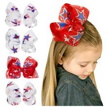 Unicorn Ribbon 4th of July Hair Bows Clips Girls Hairbow USA Flag Independence Day Hairgrip Festival Kids Hair Accessories HC134 2024 - buy cheap