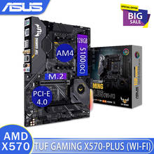 Разъем AM4 Asus TUF GAMING X570-PLUS (Wi-Fi) Материнская плата DDR4 128 ГБ PCI-E 4,0 3rd-Gen AMD Ryzen Настольный X570 материнская плата-Mãe AM4 блок питания ATX 2024 - купить недорого