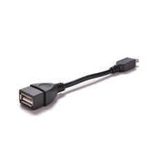 Лидер продаж, 10 см, черный 5-контактный мини-USB штекер на USB 2,0 Тип A, хост-адаптер OTG, кабель OTG для мобильного телефона, планшета, MP3, MP4, камеры 2024 - купить недорого