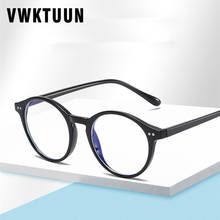 Óculos de miopia vwktuun, óculos redondos para leitura e computador, armação com bloqueio de luz azul para homens e mulheres 2024 - compre barato
