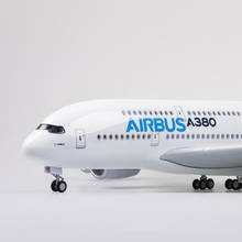 1/160 Scale 50.5CM Airline Airbus 380 A380 Prototype Airplane Model W Light and Wheel Diecast Plastic Resin Plane For Collection 2024 - buy cheap