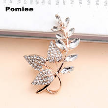 Pomlee Clear Flower Brooches For Women Simple Design Fashion Jewelry Wedding Pin And Brooch Bijouterie Broches Gift 2024 - buy cheap