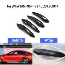 Car Styling Real Carbon Fiber Outer Door Handle Cover for BMW M6 F06 F12 F13 2013-2014 2024 - buy cheap