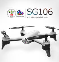 SG106 Professional Quadrocopter Drone 4k Dual Camera wifi Optical Flow Aerial Video Follow Me Helicopitero RTF Dron 4k Drone 2024 - buy cheap