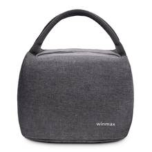 Winmax Brand New Thermal Insulated Grey Lunch Bags for Men Women Thermal bags Bento Lunch Container Food Storage Bags Handbag 2024 - buy cheap
