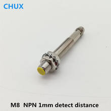 CHUX-Interruptor de proximidad NPN M8, Conector de distancia de detección sin sensores de Cable, 4 pines, tipo de descarga NO NC, 1mm 2024 - compra barato