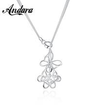 Fashion 925 Silver Necklace Three Butterfly Pendant Necklace for Woman Glamour Jewelry Gift 2024 - buy cheap