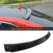 Задний спойлер на крышу автомобиля для Audi A3 Sline S3 2017, спойлер на крышу из углеродного волокна 2024 - купить недорого