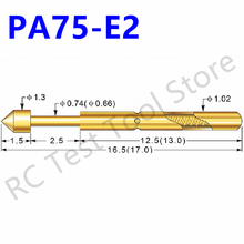 100 PCS Brass Spring Test Probe PA75-E2 Durable Brass Test Probe Length 16.5mm Household Convenient Gold Plated Test Tool 2024 - buy cheap