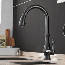 Kitchen faucet black single handle hand pull out kitchen faucet single hole handle rotating 360 degree faucet 2024 - buy cheap