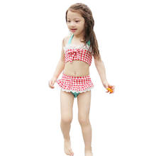 Verão bebê meninas maiôs floral duas peças de banho para menina conjunto biquíni crianças terno natação crianças 1 2024 - compre barato