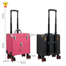 New Professional cosmetic case Box Nail tattoo Rolling luggage bag makeup case on wheels multi-function Beauty trolley suitcase 2024 - buy cheap