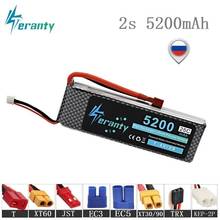 Teranty MAX 50C 7.4V 5200mAh Lipo Battery For RC Car Robots Airplanes Helicopter Parts 2s Lithium battery 7.4v RC Drones Battery 2024 - buy cheap