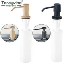 Torayvino Kitchen Sink Soap Dispenser Detergent Liquid Soap Lotion Diapensers Deck Mounted Stainless Steel Head & ABS Dispenser 2024 - buy cheap