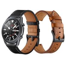 Black Brown Leather Strap for Samsung Galaxy Watch 3 45mm 41mm Wrist Band Watchband For Samsung Watch3 Active 2 Replace Bracelet 2024 - buy cheap