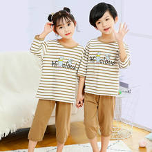 Boys Girls Pajamas New Summer Short Sleeve Children's Clothing Sleepwear Cotton Pyjamas Sets For Kids 4 6 8 10 12 14 Years 2024 - buy cheap