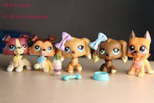 Figuras de colección de juguetes para niñas, lote de 5 unidades de Collie Cocker Spaniel, perro Gran Danés, raro con accesorios más pequeños, regalo 2024 - compra barato