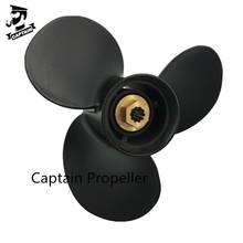 Captain Propeller-motor fueraborda Mercury Mariner, negro, Max, 10, 3/8x11, 48-19638A40, 10 spline, 9,9hp, 15HP, 18HP, 20HP, 25HP 2024 - compra barato