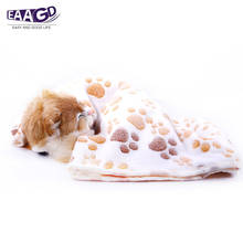 1Pcs Puppy Blanket with Paws Print, Dog Cat Fleece Warm Blankets, Pet Soft Sleep Bed Cover for Animals 2024 - buy cheap