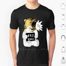 Urso abraço t camisa grande tamanho 100% algodão urso abraço engraçado meme rússia winnie donaldtrump animal livre abraços pugs irritado agressivo bonito 2024 - compre barato