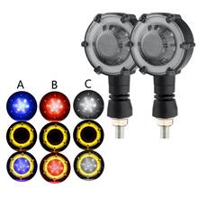 Setas e pisca alerta led para motocicleta, 2 peças, led drl, indicador led diurno, luz estroboscópica de freio 2024 - compre barato