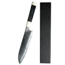Cuchillo de Chef de cocina de acero damasco, 8 pulgadas, VG10, 67 capas, mango de madera estabilizado, cuchilla para cortar Sushi con caja de regalo 2024 - compra barato