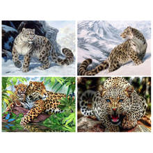 Cuadro de diamantes bordado de diamantes 5d diy cuadrado completo redondo animales leopardo diamante mosaico imágenes de rhinestonesZP-3373 2024 - compra barato