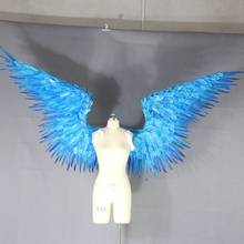 Victoria's Secret Pure Blue angel feather wing adult model runway underwear show festival party wings Christmas wedding 2024 - buy cheap
