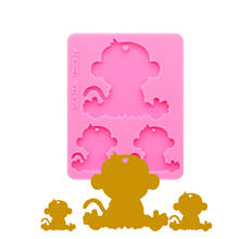 Shiny New keychain Monkey family mama/baby molds Silicone Molds DIY Jewelry Making Silicone Epoxy Resin Mold Custom mould DY0123 2024 - buy cheap